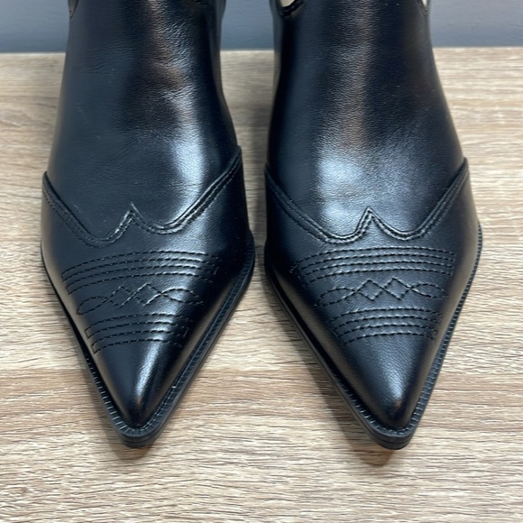 Circus NY by Sam Edelman Yolanda NWOT 2 Tone Black Cream Short Western Boot 8.5 - Picture 5 of 12